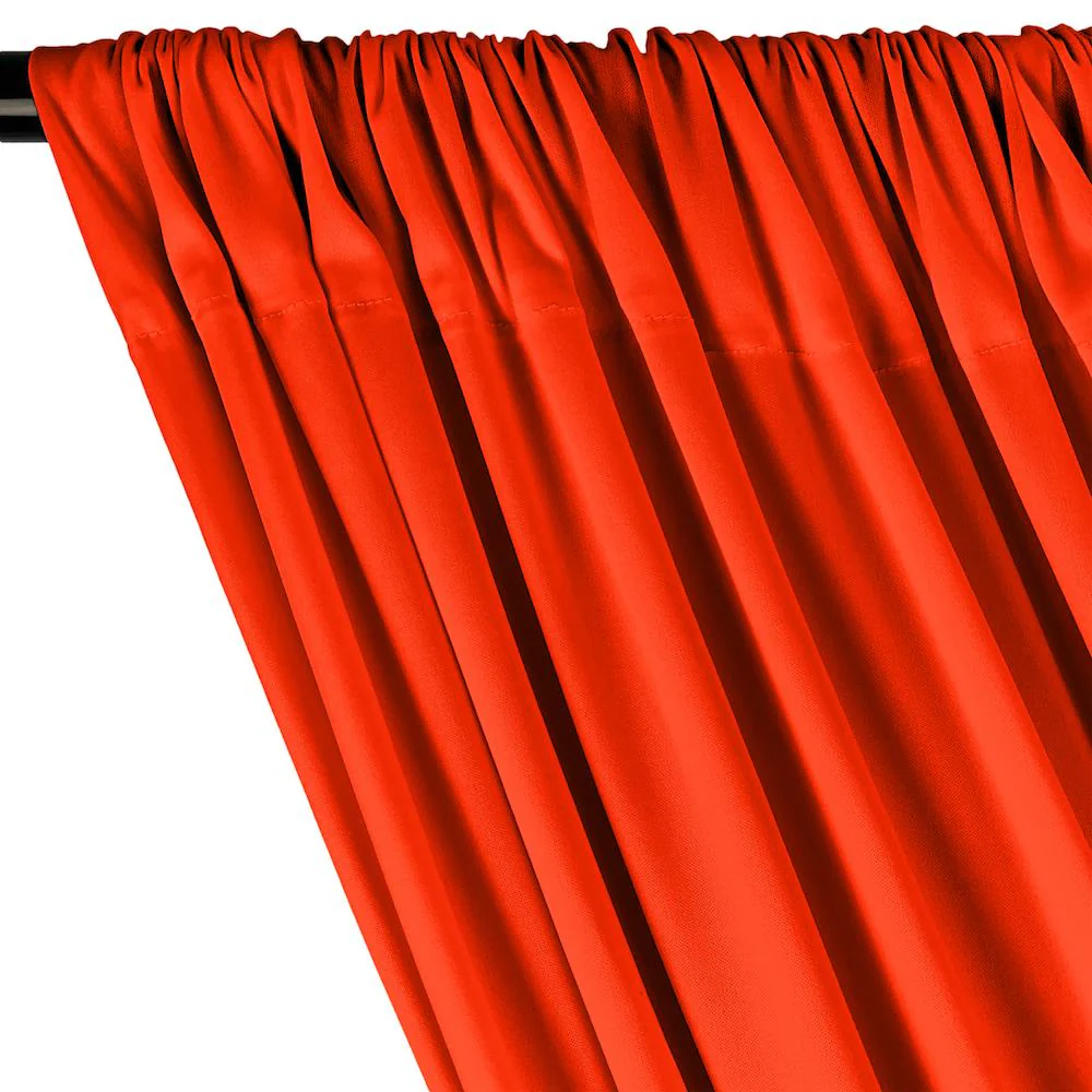 Interlock Knit Rod Pocket Curtains - Orange - Image 2