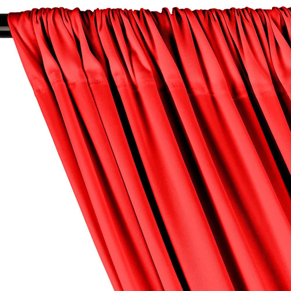 Interlock Knit Rod Pocket Curtains - Red - Image 2