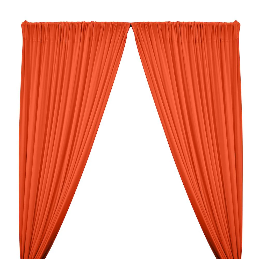 ITY Knit Stretch Jersey Rod Pocket Curtains - Orange