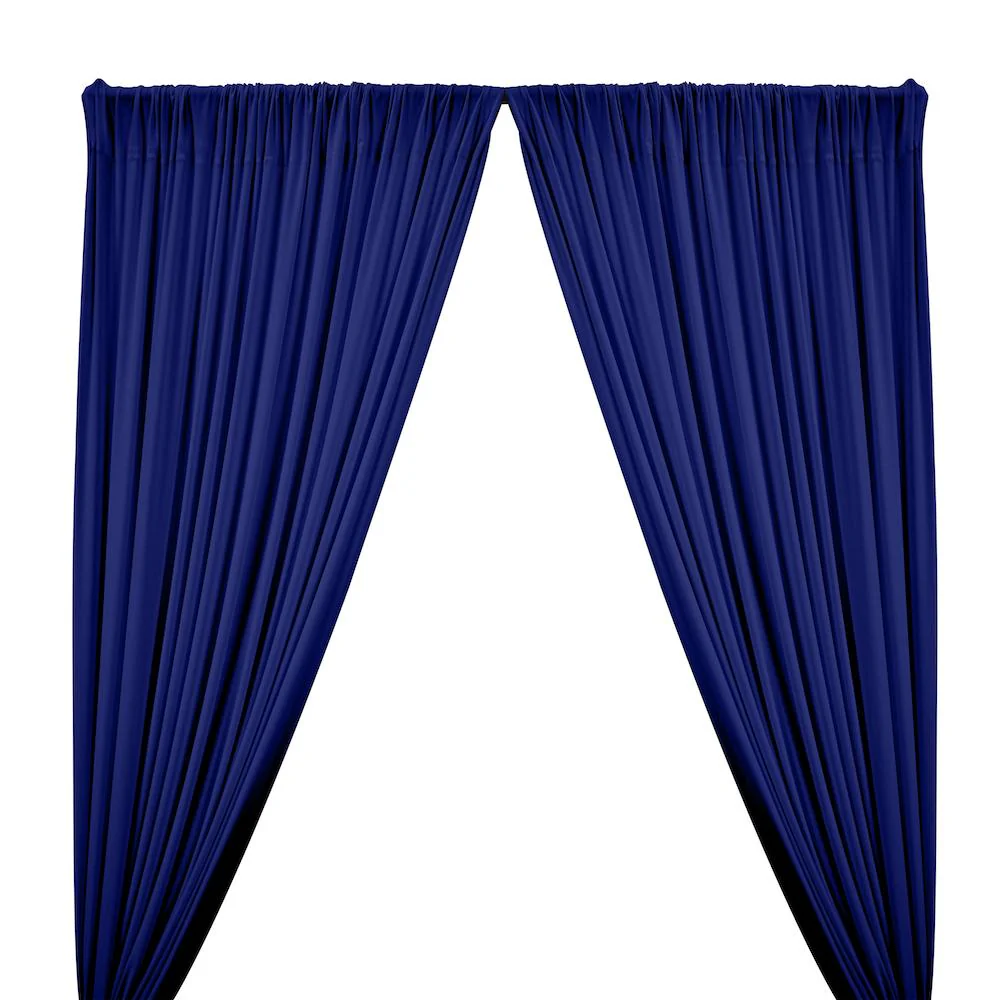 ITY Knit Stretch Jersey Rod Pocket Curtains - Royal Blue