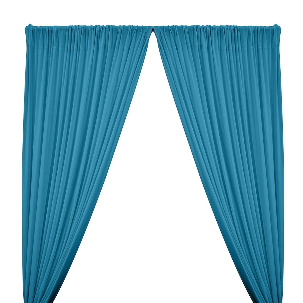 ITY Knit Stretch Jersey Rod Pocket Curtains - Turquoise