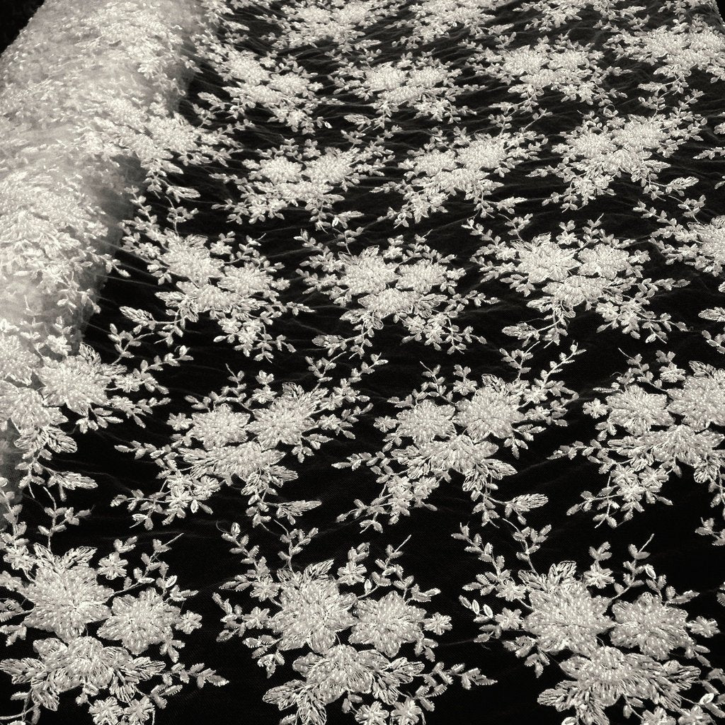 Ivy Bridal Lace Beaded Fabric - Image 12