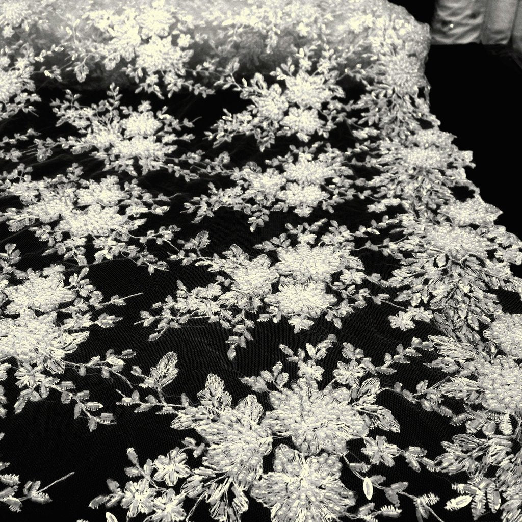 Ivy Bridal Lace Beaded Fabric - Image 13