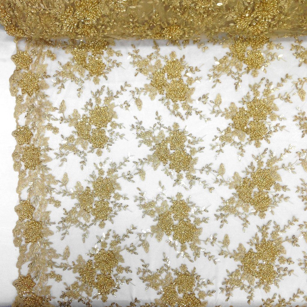 Ivy Bridal Lace Beaded Fabric - Image 14