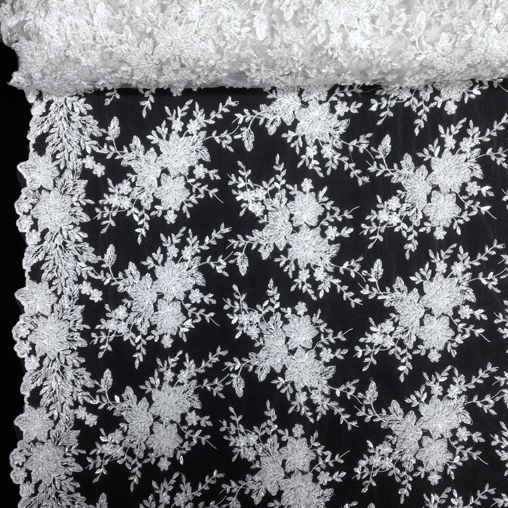 Ivy Bridal Lace Beaded Fabric - Image 2