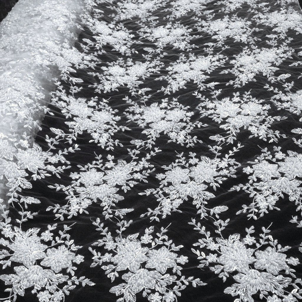 Ivy Bridal Lace Beaded Fabric - Image 6