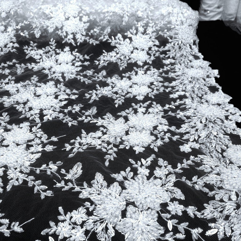 Ivy Bridal Lace Beaded Fabric - Image 7