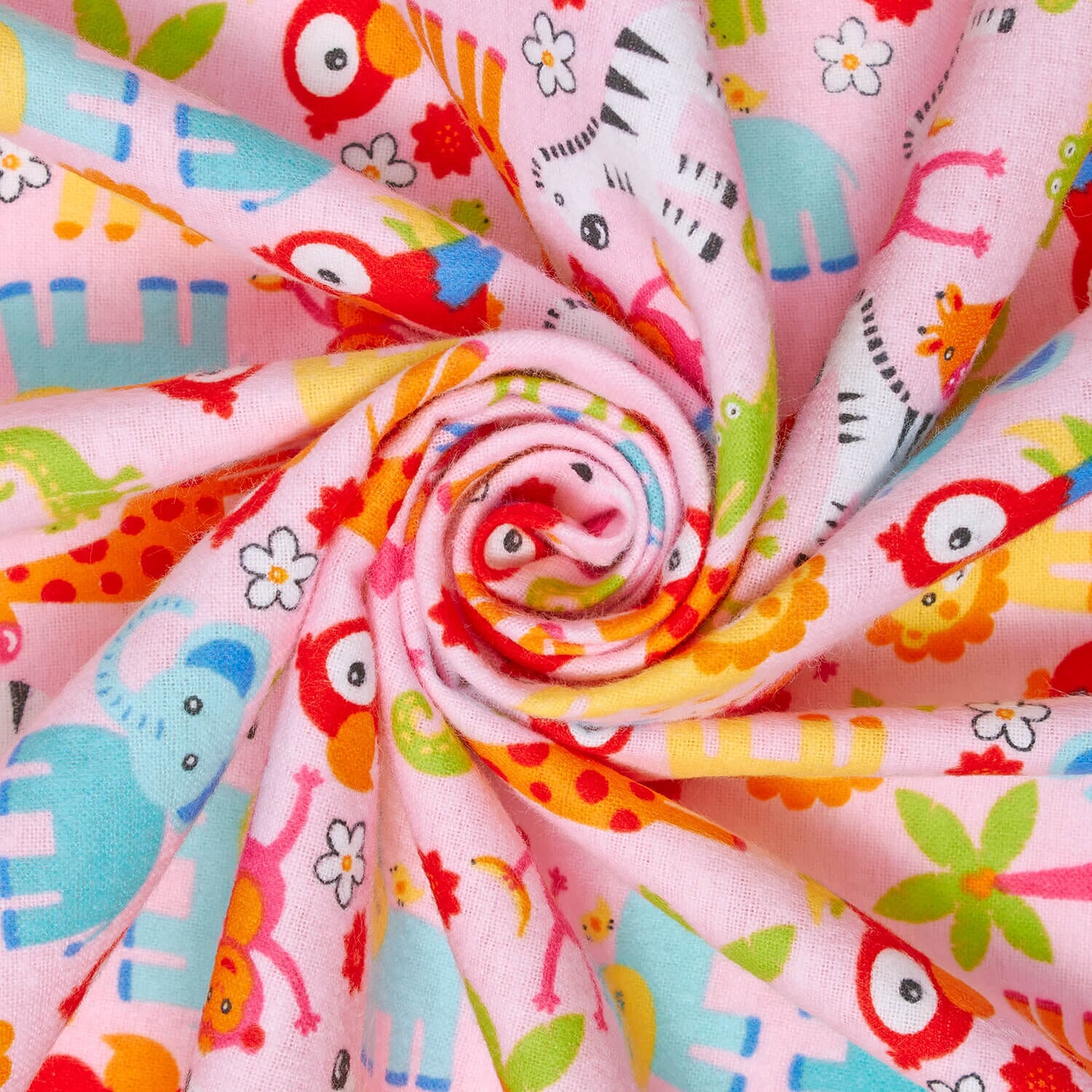 Jungle Animals Printed Cotton Flannel - Image 3