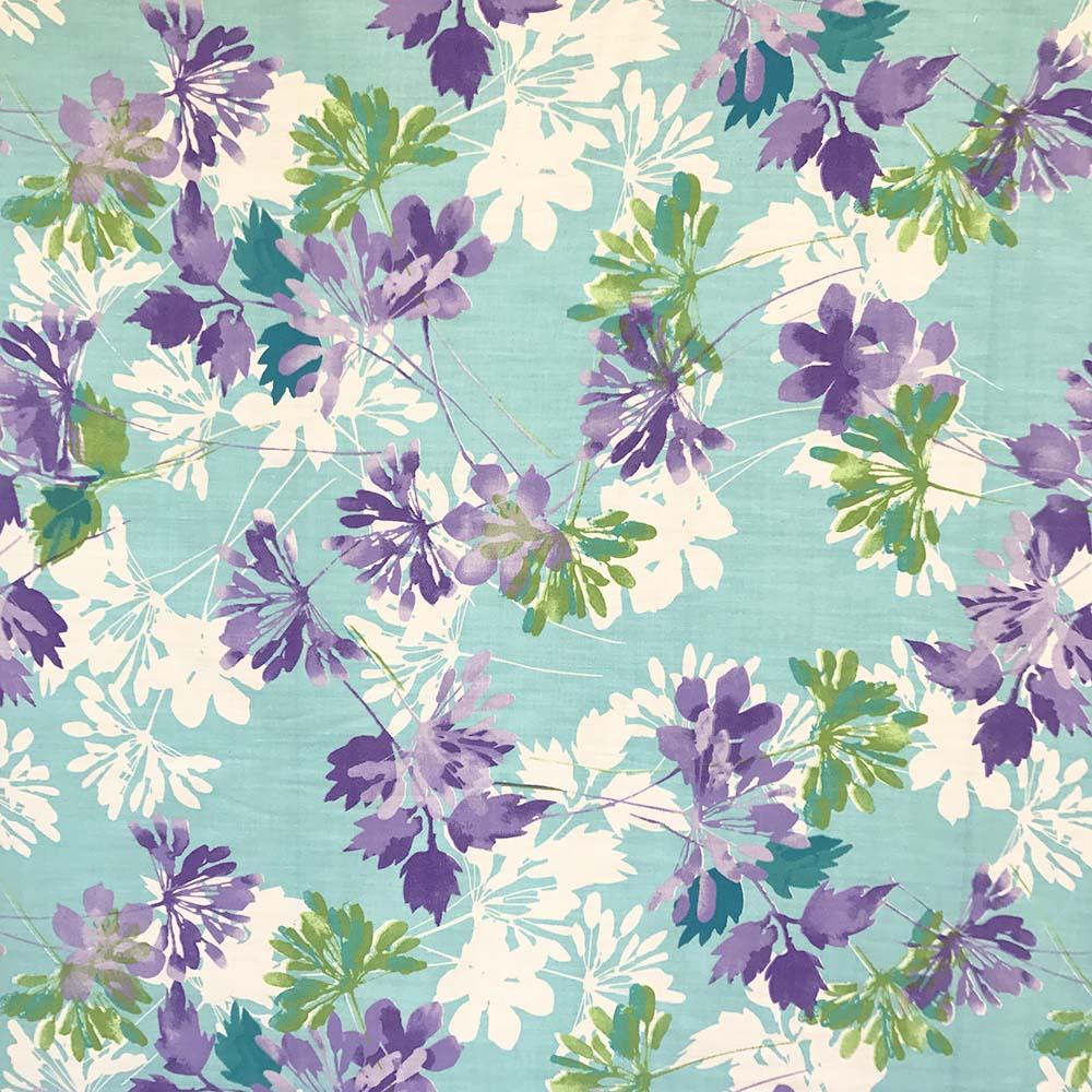 Kendall Aqua Print Broadcloth