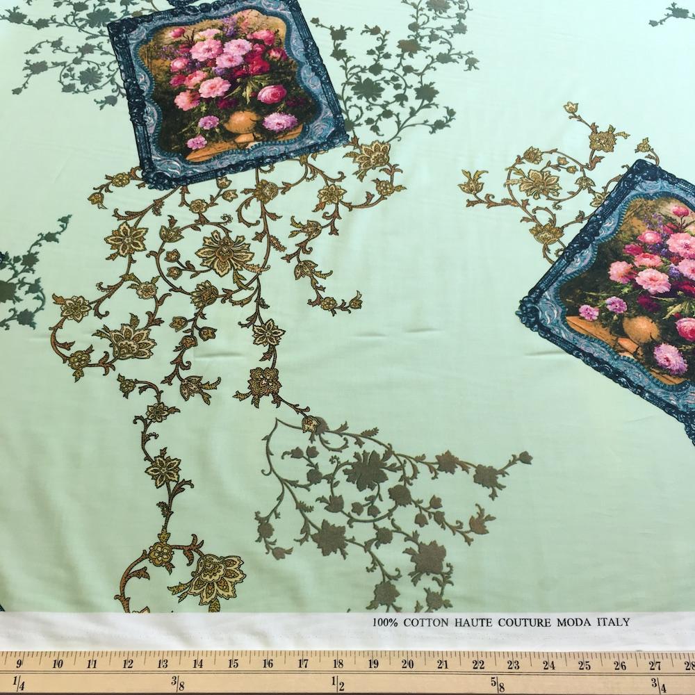 Kristen Green Printed Cotton - Image 5