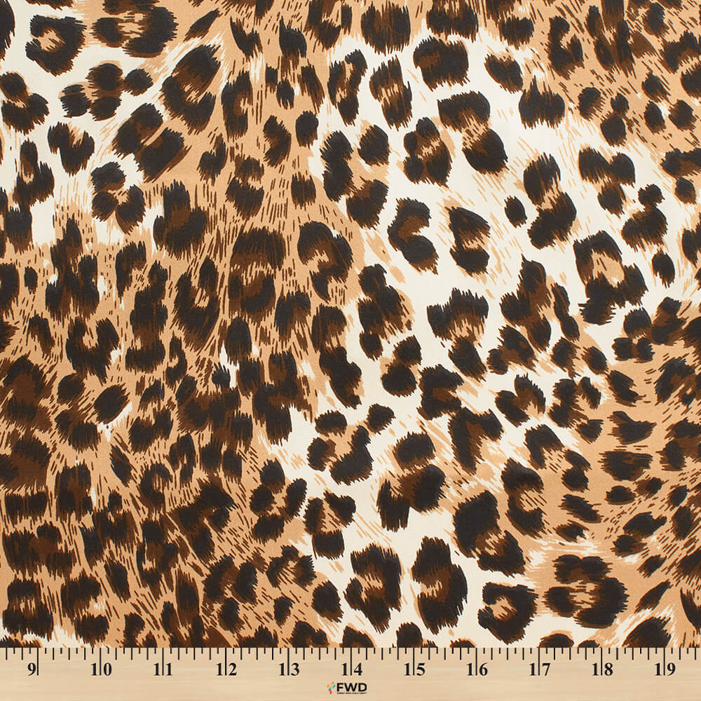 Leopard Print Stretch Twill - Image 3