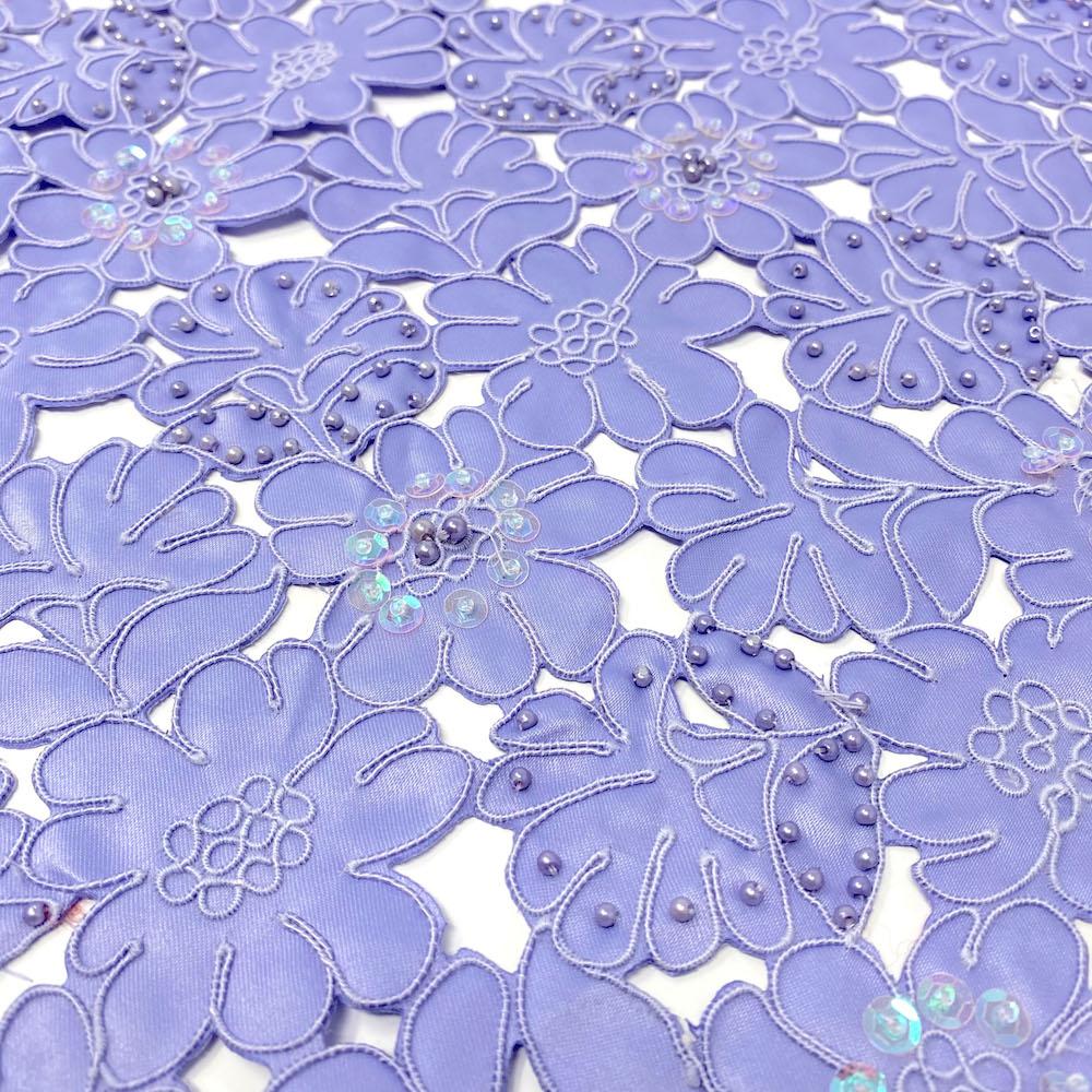 Lilac Matte Satin Corded Sequin - Image 2