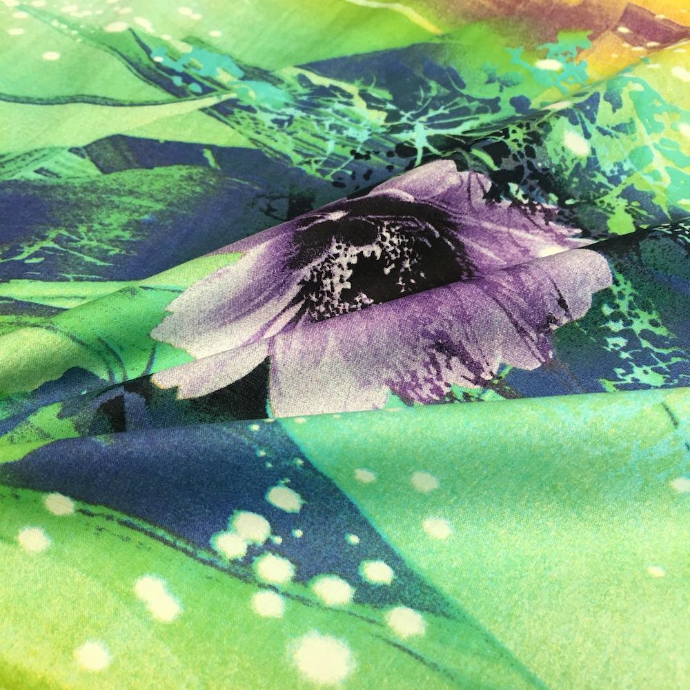 Lisa Green Printed Cotton - Image 2