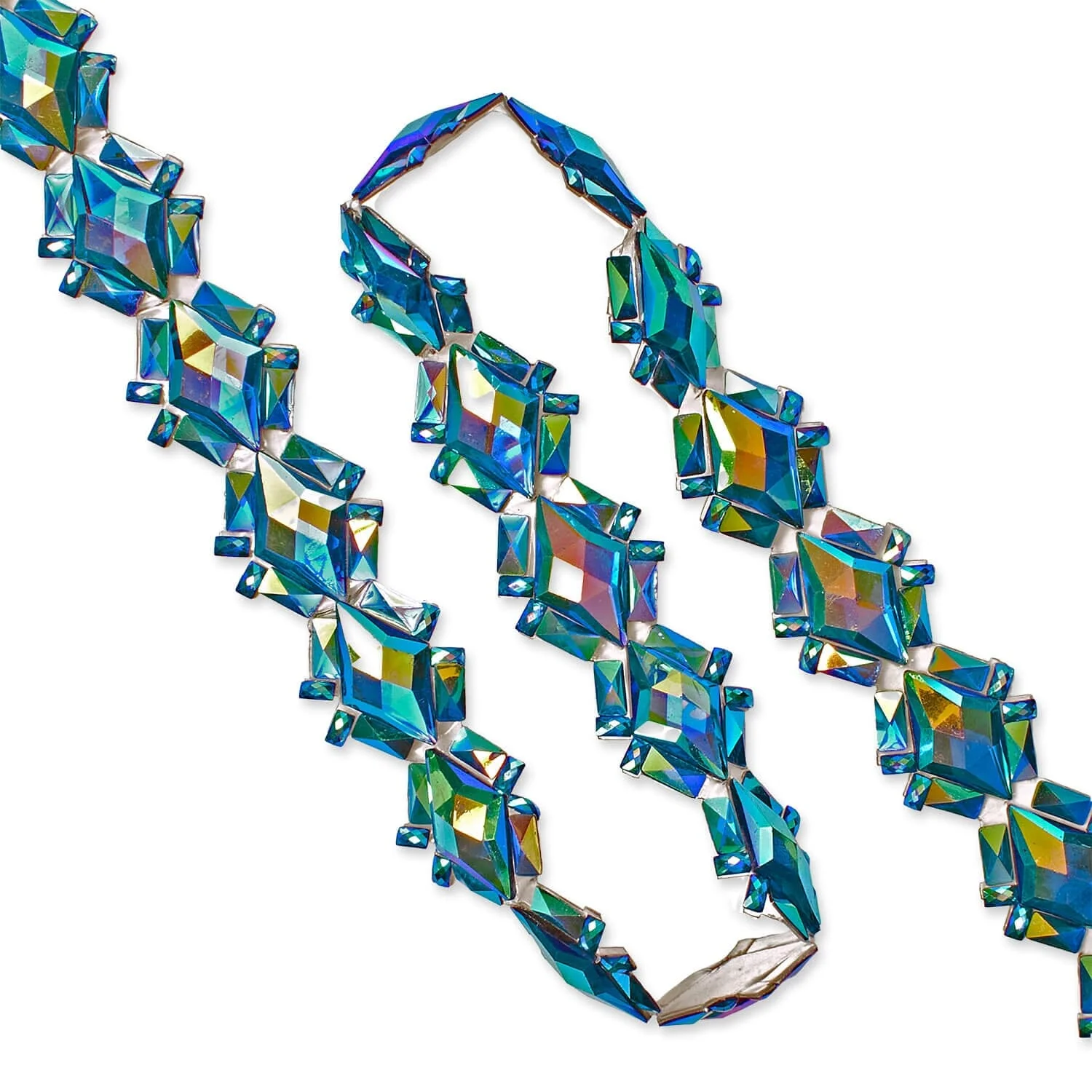 Lozenge Resin Rhinestone Iron On Trim - Image 12