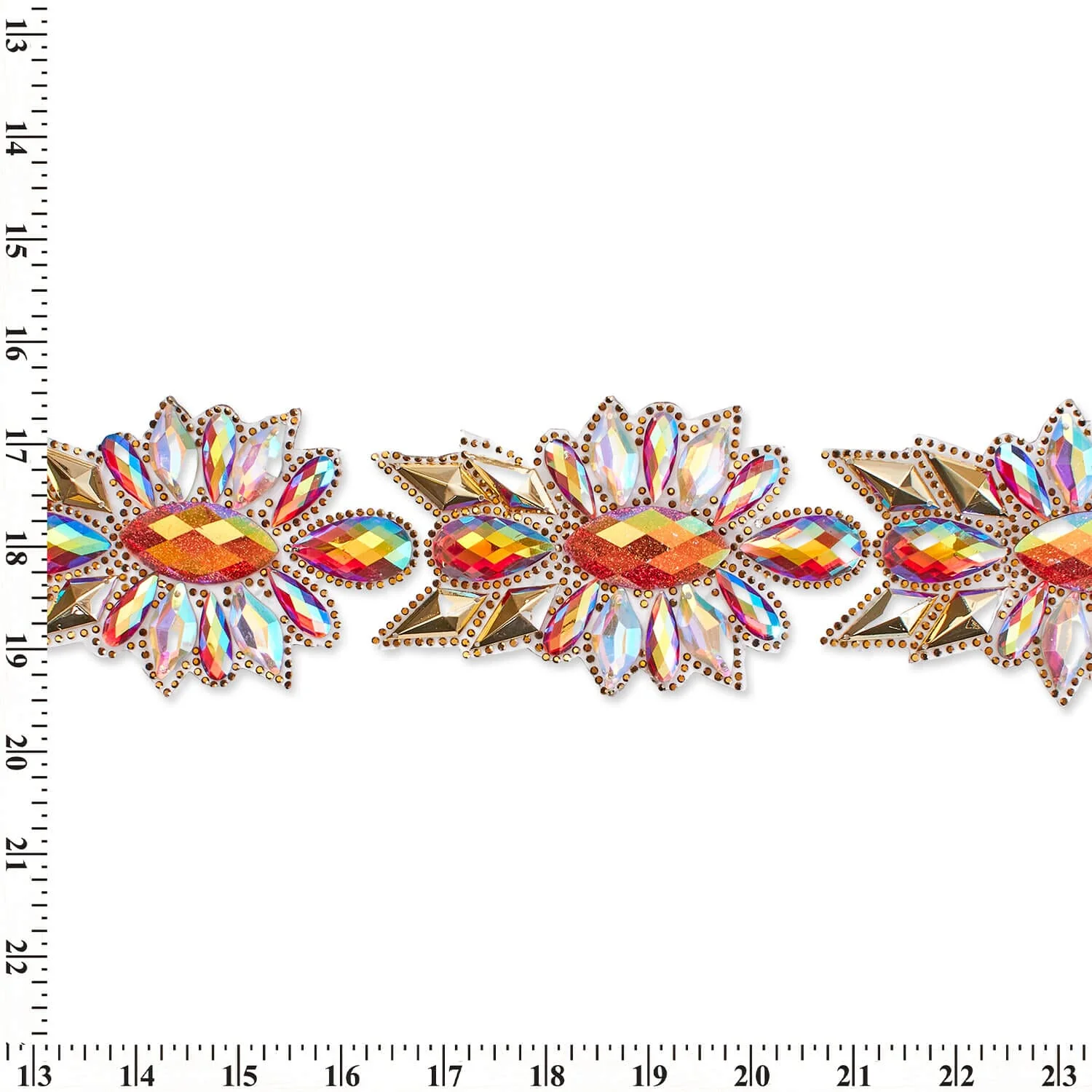 Marquise Resin Rhinestone Iron On Trim - Image 4