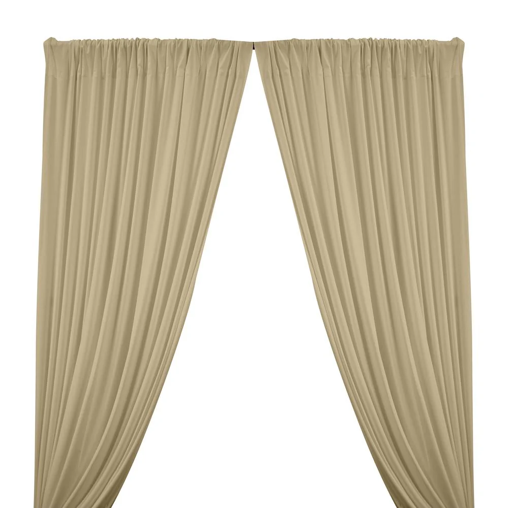 Matte Milliskin Rod Pocket Curtains - Champagne
