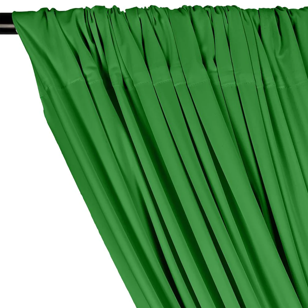 Matte Milliskin Rod Pocket Curtains - Kelly Green - Image 2