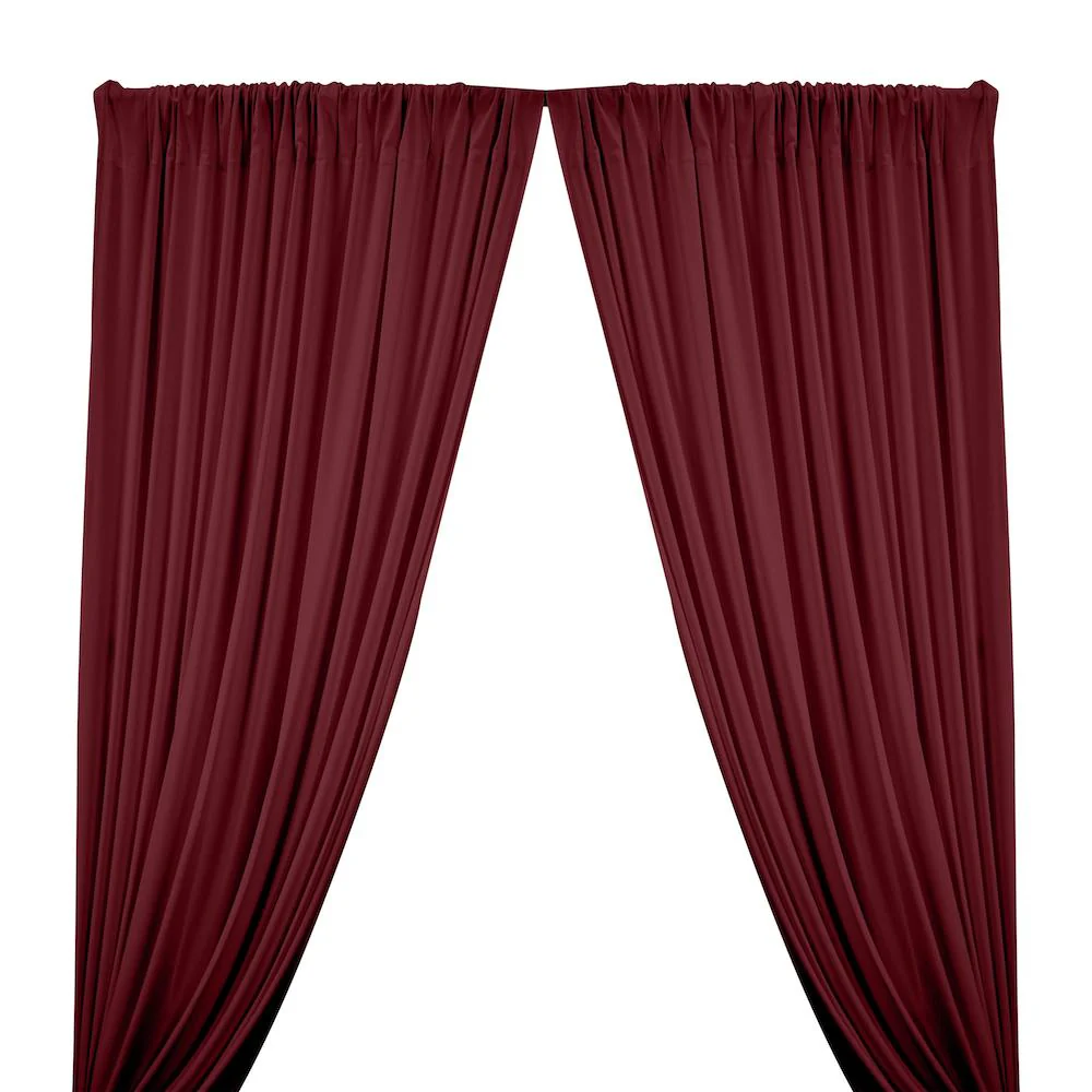 Matte Milliskin Rod Pocket Curtains - Wine