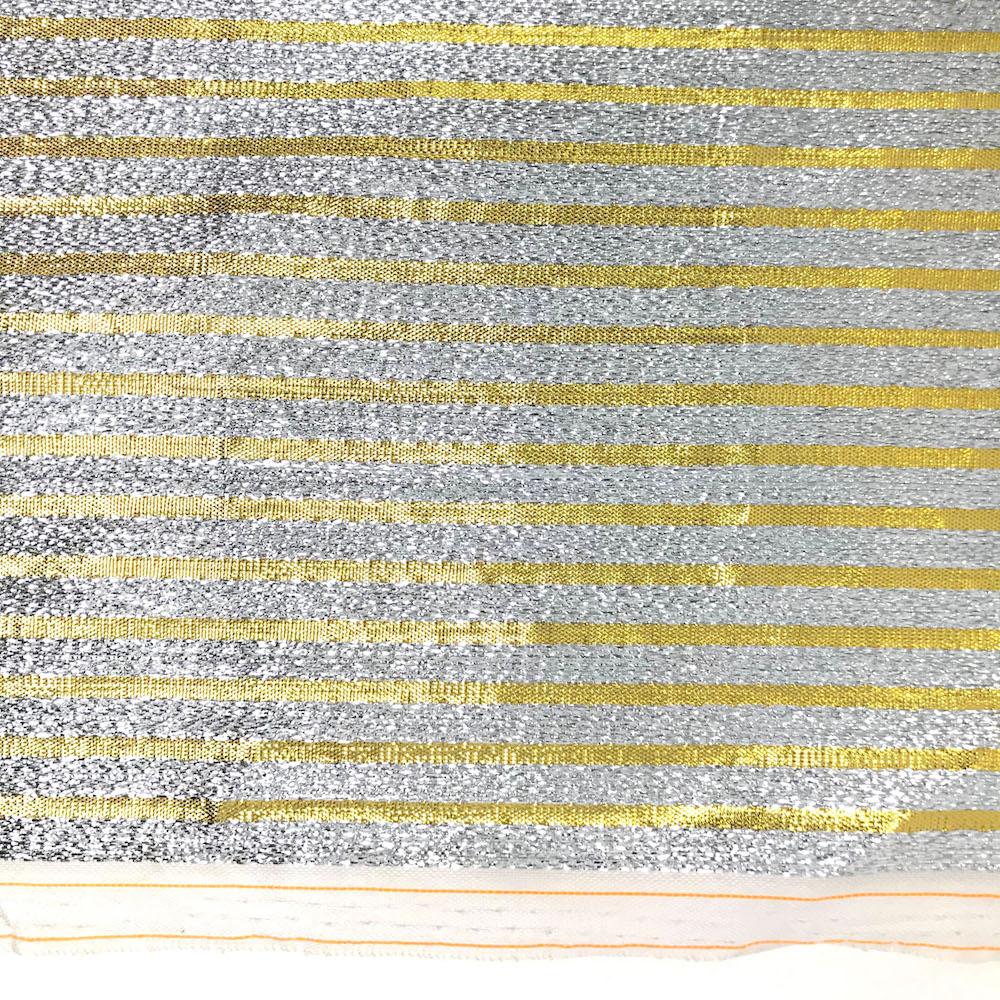 Metallic Foil Striped Brocade (45 Inch) - Image 5