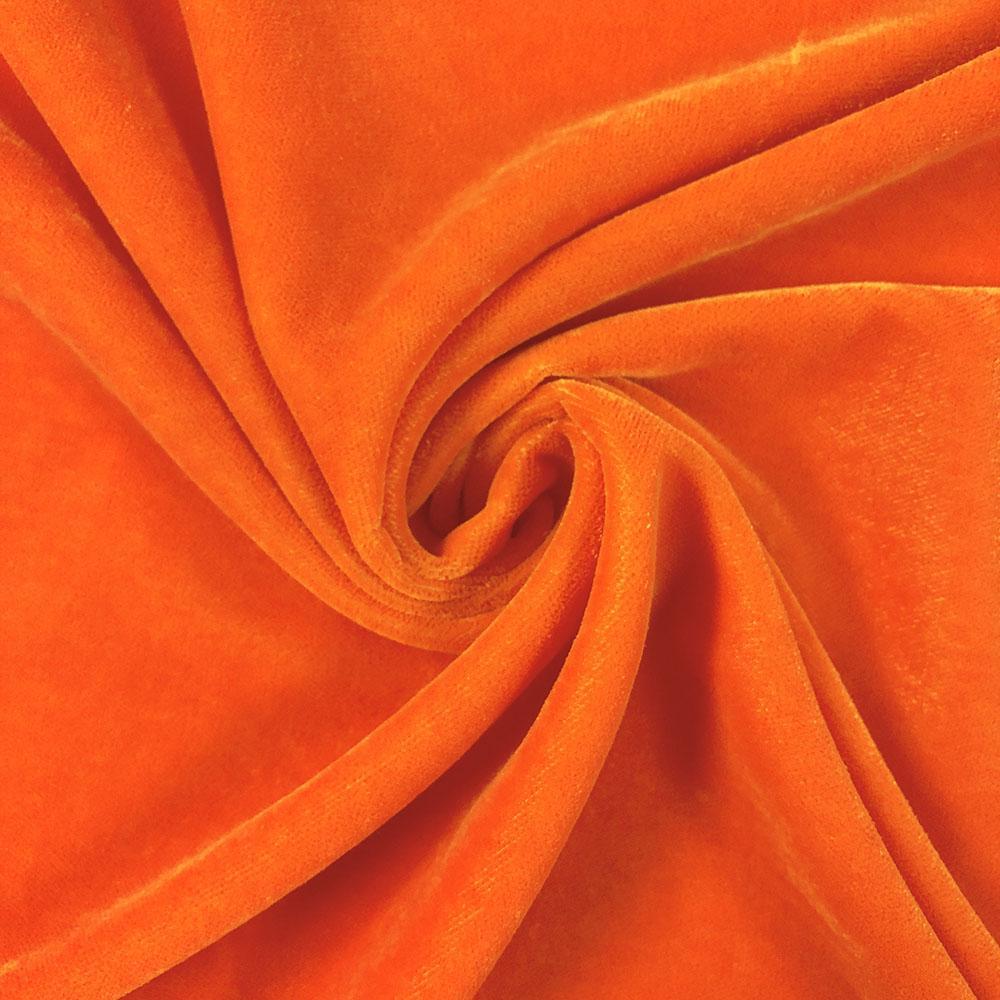 Micro Velvet Rod Pocket Curtains - Orange - Image 3