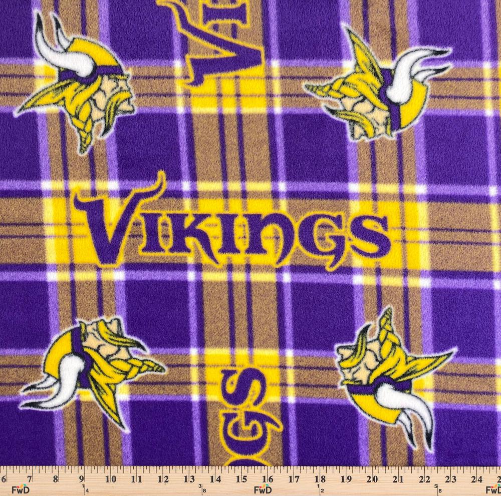 Minnesota Vikings NFL Fleece Fabric - Image 3