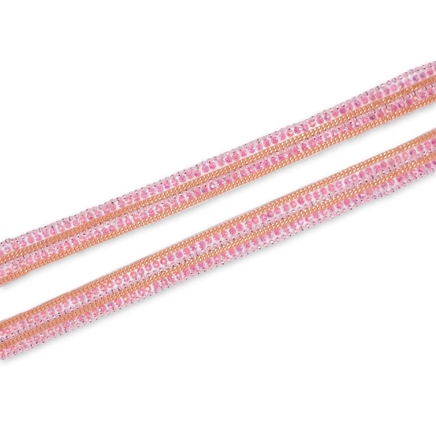Multi Chain Geometric Diamond Resin Rhinestone Iron On Trim - Image 3