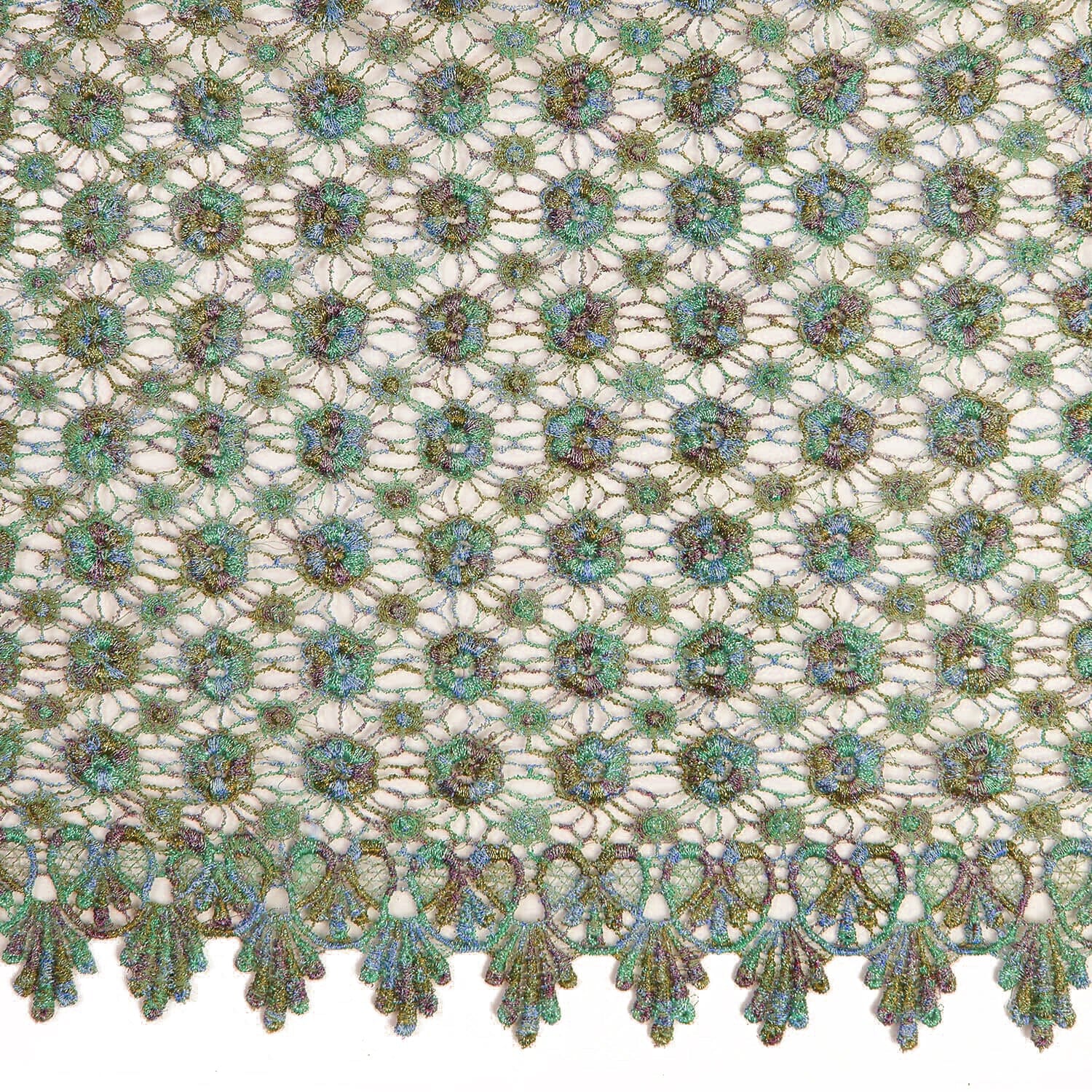 Multi-Color Metallic Yarn Chemical Lace - Image 7