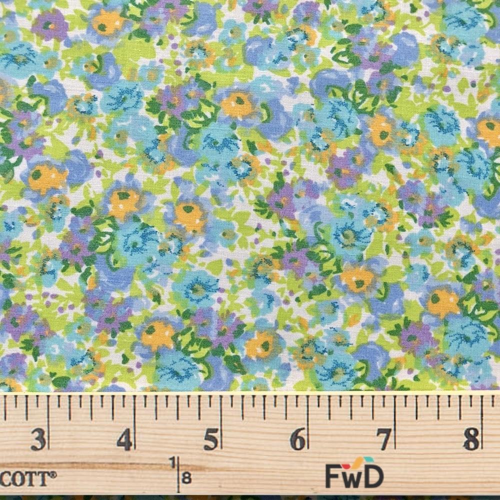 Natalia Blue Print Broadcloth - Image 3