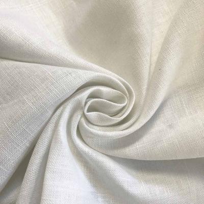 Natural Linen Rod Pocket Curtains (All Colors Available) - White - Image 3
