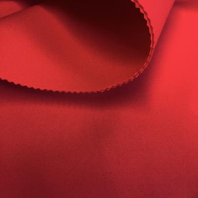 Neoprene Scuba Rod Pocket Curtains - Red - Image 3