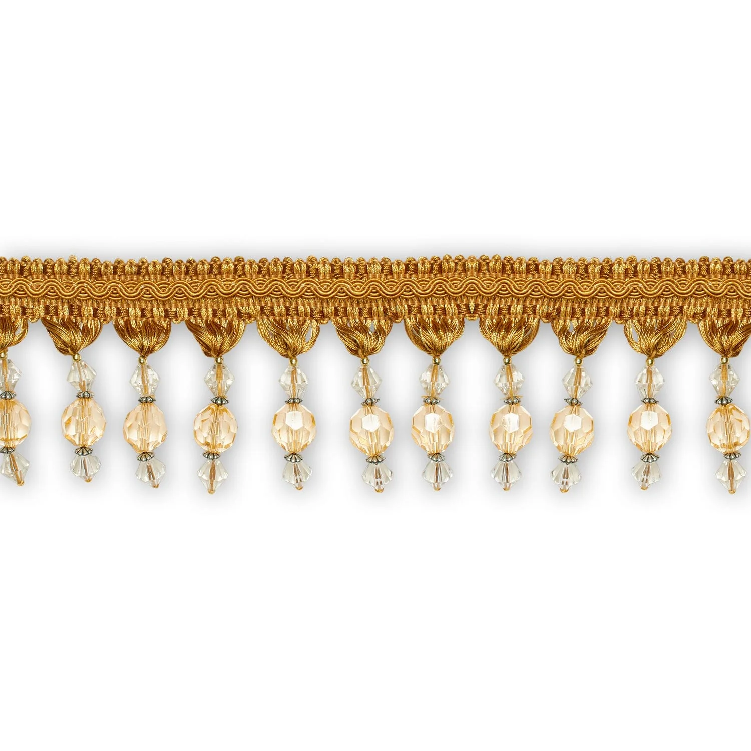 Ornamental Beaded Rhinestone Tassel Fringe Trim - Image 14