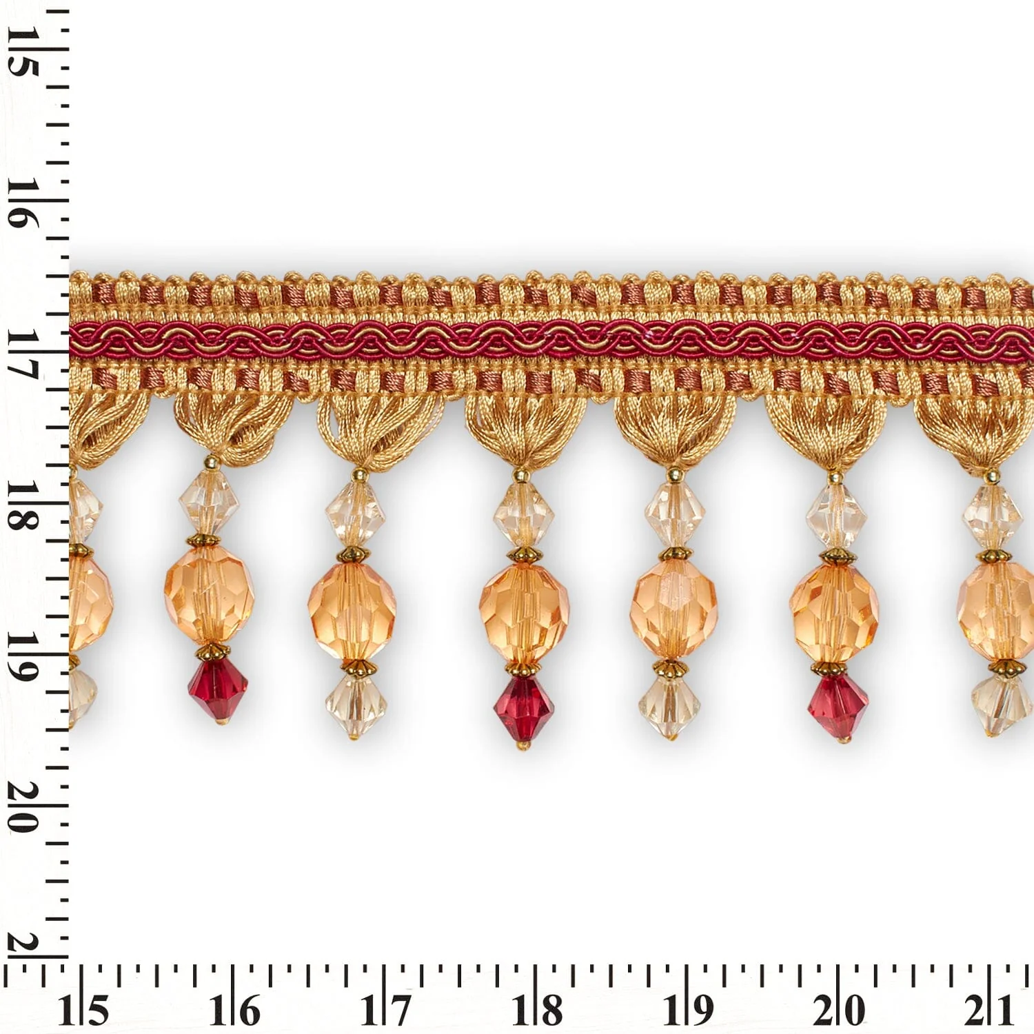Ornamental Beaded Rhinestone Tassel Fringe Trim - Image 19