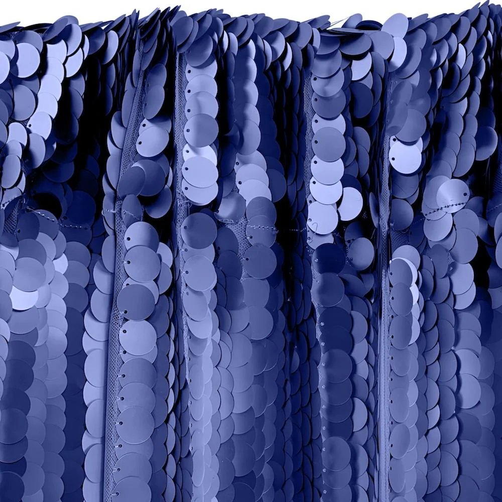 Paillette Circle Sequins Rod Pocket Curtains - Navy - Image 3