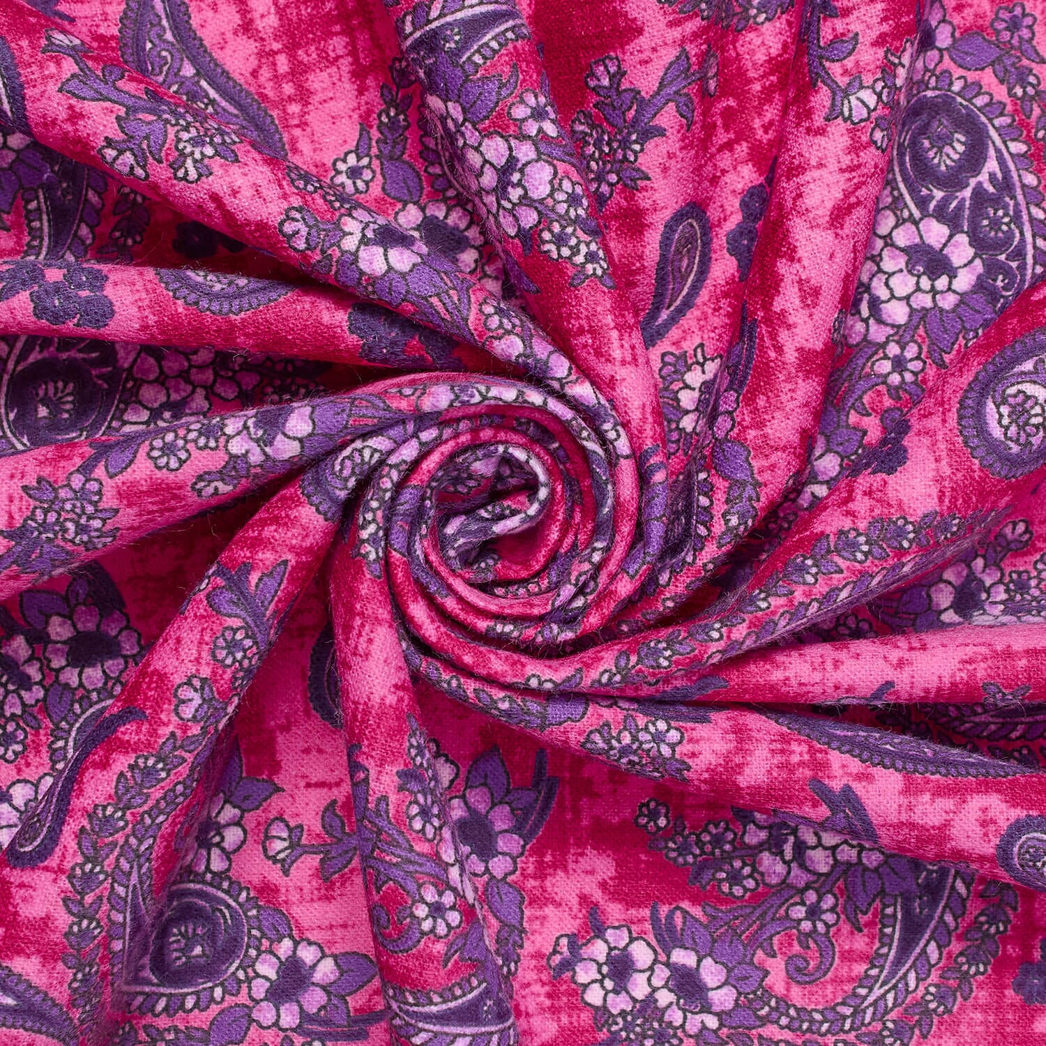 Paisley Printed Cotton Flannel - Image 3