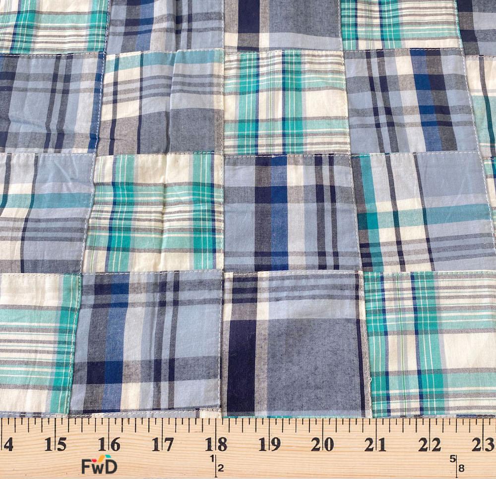 Patchwork Nantucket Madras Plaid Fabric - Harrison - Image 4