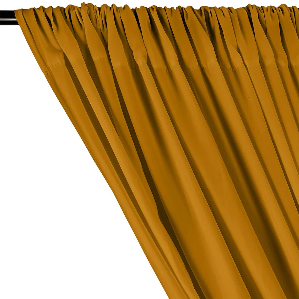 Peachskin Rod Pocket Curtains - Gold - Image 2