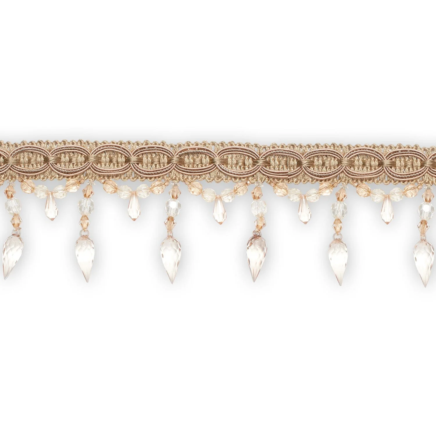 Pear Drop Beaded Rhinestone Tassel Fringe Trim - Image 11