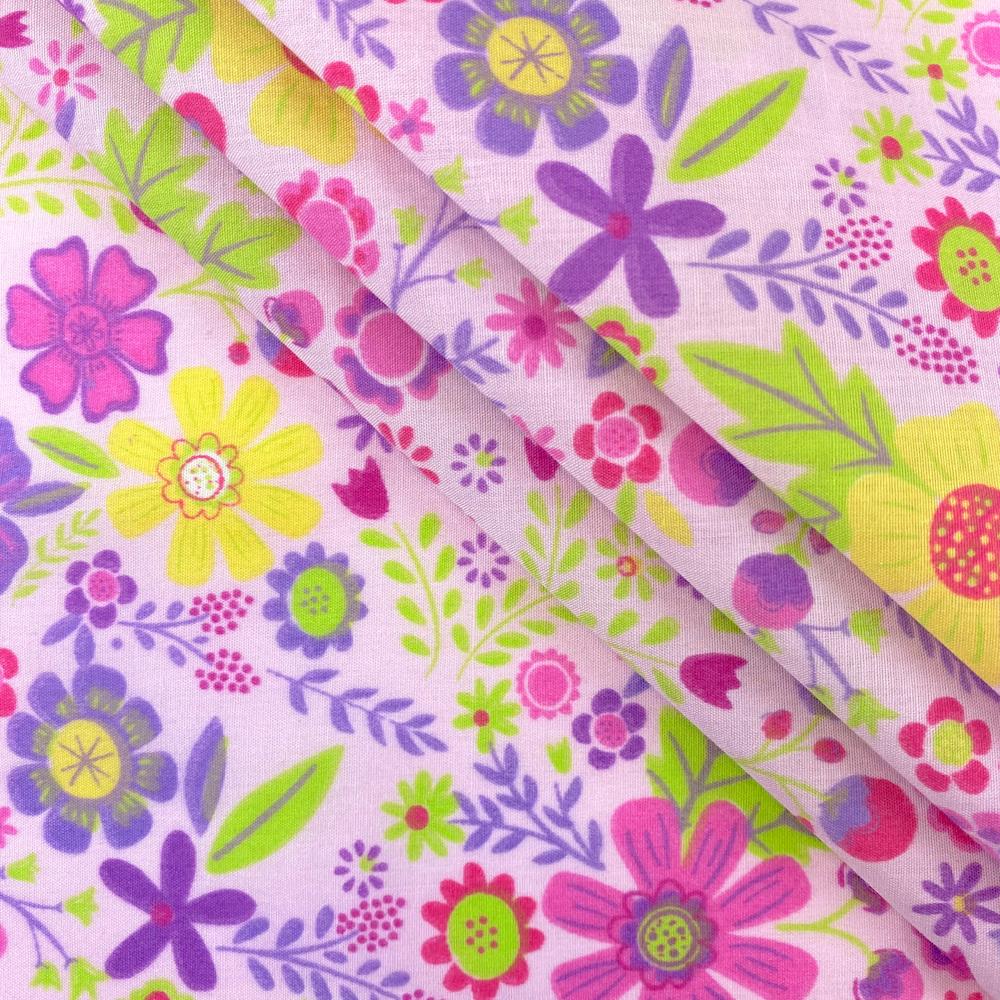 Pink Carnival Garden Print Broadcloth - Image 2