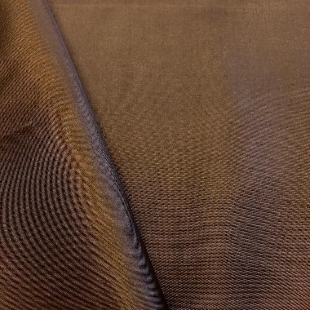 Poly China Silk Lining Rod Pocket Curtains - Brown - Image 3