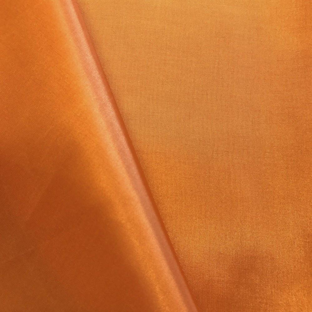 Poly China Silk Lining Rod Pocket Curtains - Dark Orange - Image 3