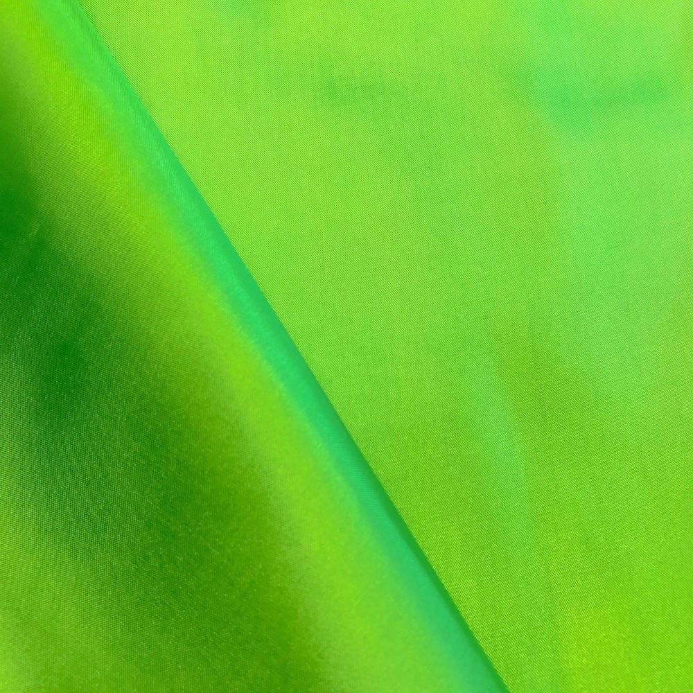 Poly China Silk Lining Rod Pocket Curtains - Lime Green - Image 3