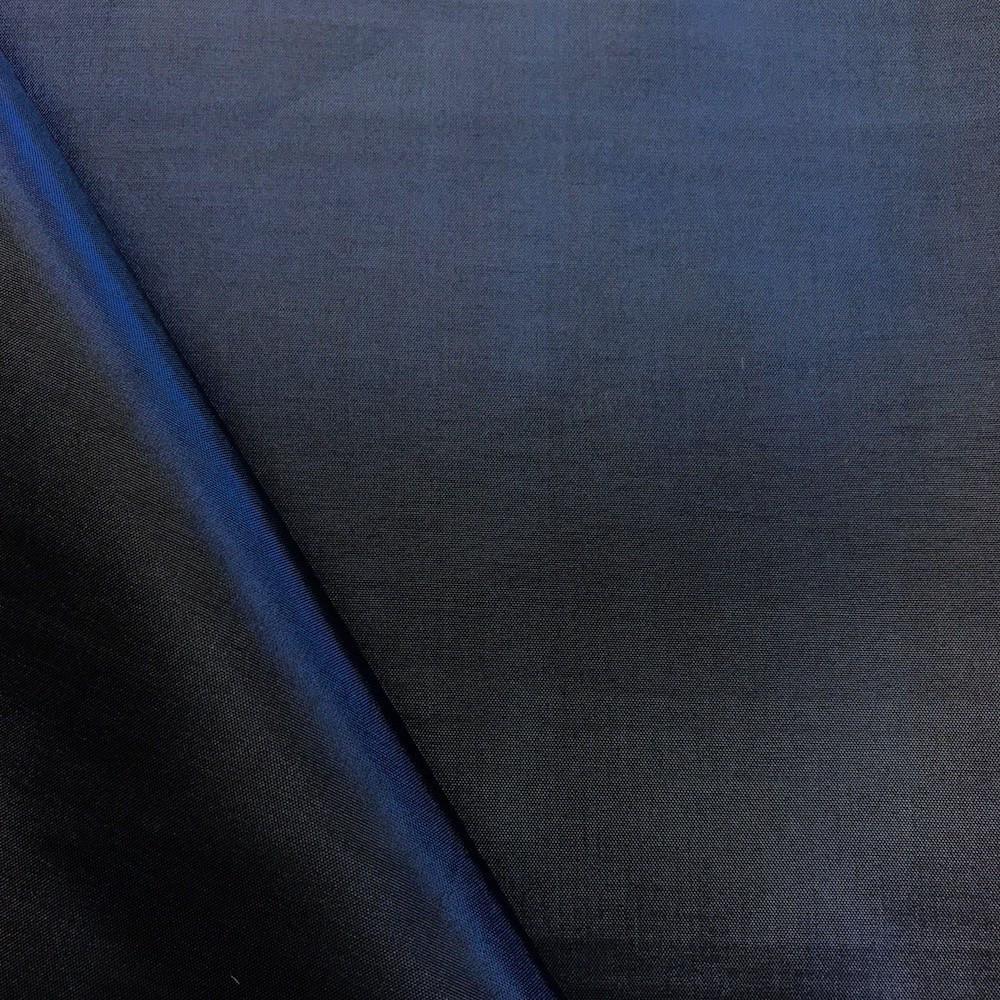 Poly China Silk Lining Rod Pocket Curtains - Midnight Blue - Image 3