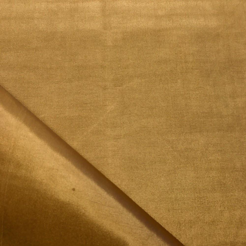Poly China Silk Lining Rod Pocket Curtains - Mist Gold - Image 3
