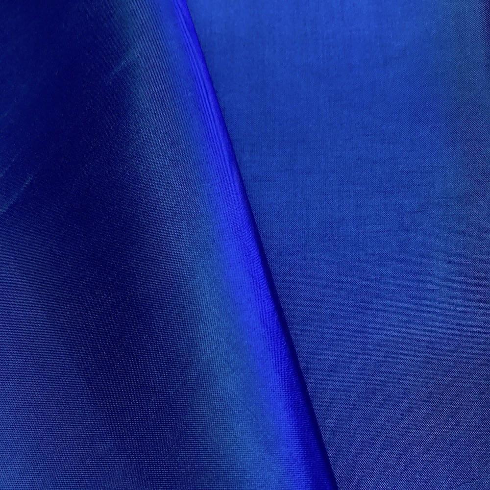 Poly China Silk Lining Rod Pocket Curtains - Royal Blue - Image 3