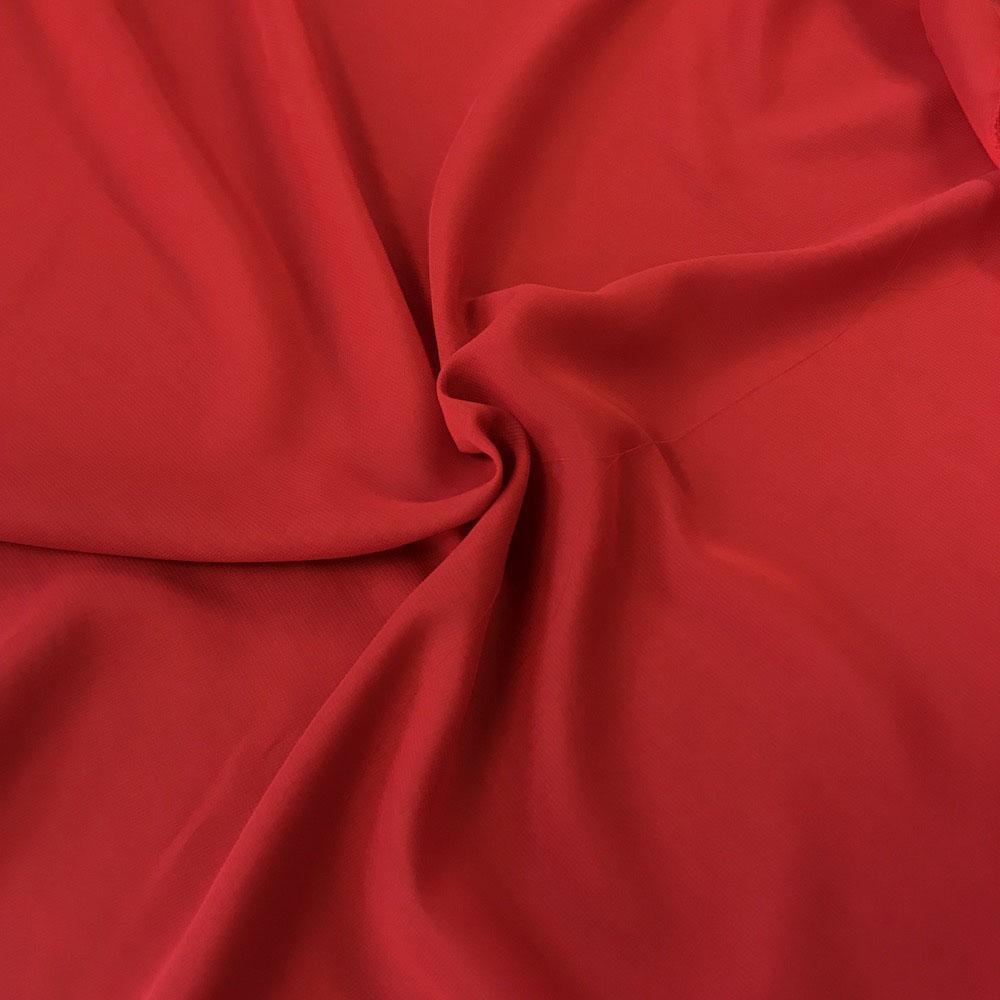 Polyester Chiffon Rod Pocket Curtains - Red - Image 4
