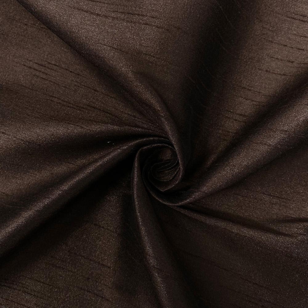 Polyester Dupioni Rod Pocket Curtains - Dark Brown 46 - Image 3