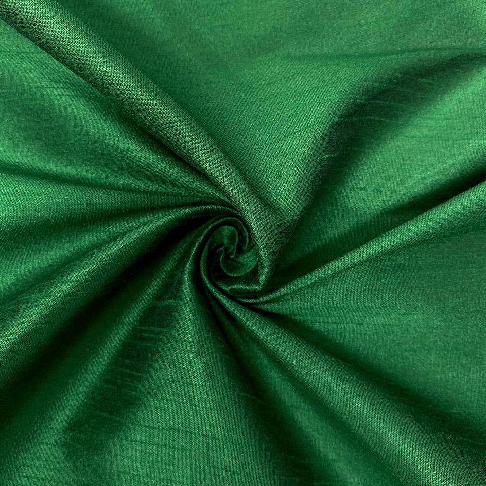 Polyester Dupioni Rod Pocket Curtains - Hunter Green 142 - Image 3