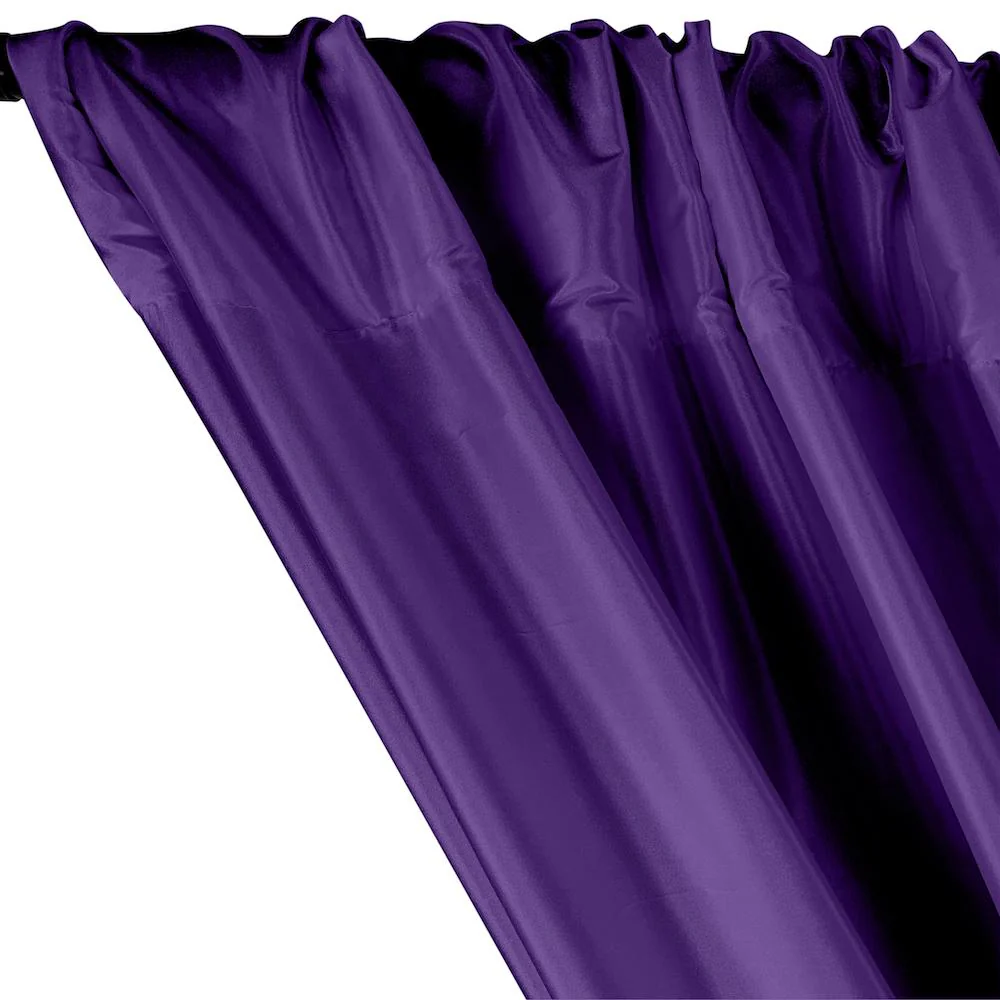 Polyester Taffeta Lining Rod Pocket Curtains - Purple - Image 2