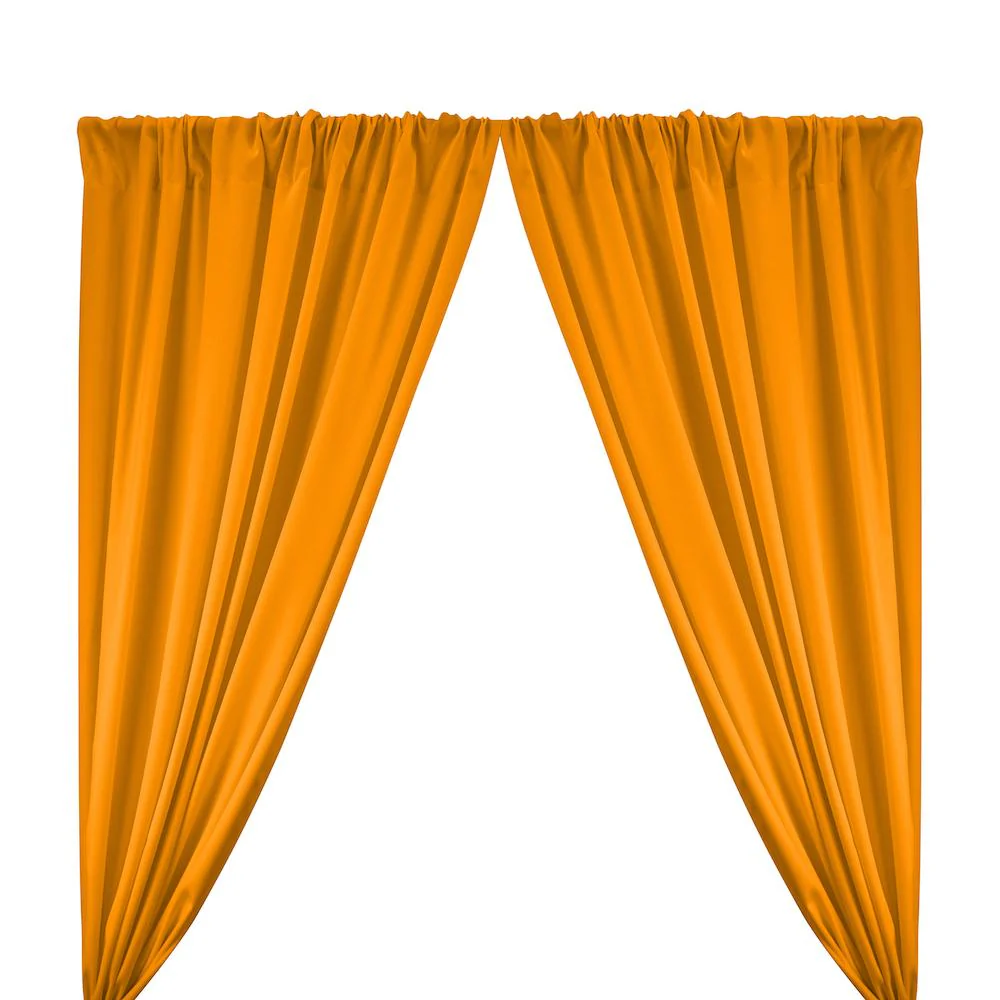 Poplin (110 Inch) Rod Pocket Curtains - Mustard