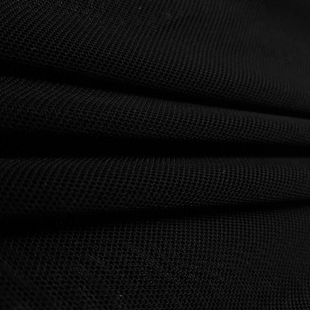 Power Mesh Rod Pocket Curtains - Black - Image 3